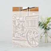 Antiek tractorapparatuur voor Boerderij Classic Se Briefpapier (Staand voorkant)