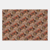  Antiek tractorset Inpakpapier Vel (Voorkant)