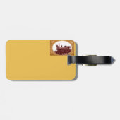 Antiek train Bag Label Bagagelabel (Achterkant horizontaal)