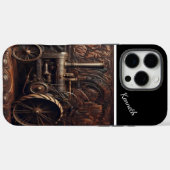 Antiek trekker op leder Case-Mate iPhone case (Achterkant (horizontaal))