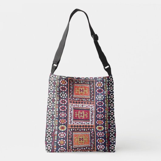 Antiek Tribal Oriental Rug Canvas tas (Achterkant)