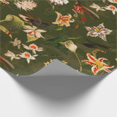 Antiek Tropisch Oerwoud Patroon Groen Cadeaupapier (Hoek)