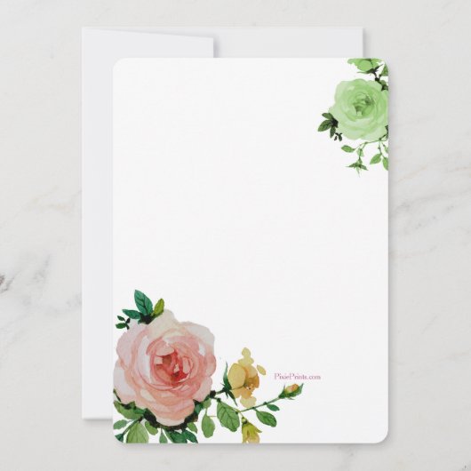 Antiek tuin afstudeerfeest uitnodiging (Achterkant)