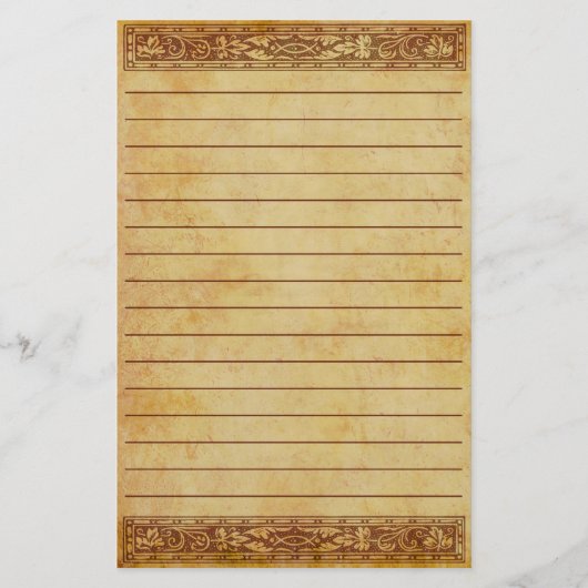 Antiek tuin briefpapier (Voorkant)