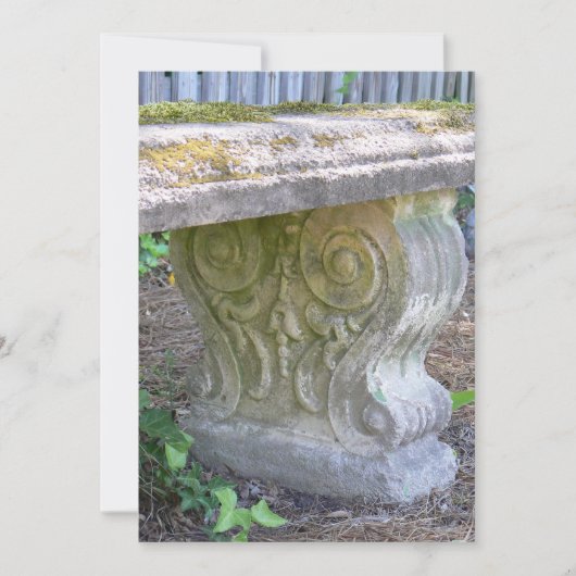 Antiek tuinbank kaart (Voorkant)