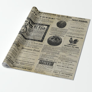 Antiek tuinbouw Ads Ephemera Cadeaupapier