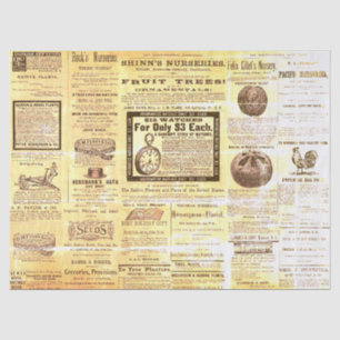 Antiek tuinbouw advertenties Ephemera Grunge Tissuepapier
