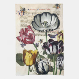 Antiek Tulpen Keuken Theedoek