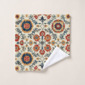 Antiek Turks Oosters Rood Goud Kilim Bloemenkleed Bad Handdoek (Wasdoekje)