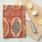 Antiek Turks Persisch Tapijt Theedoek (Quarter Fold)