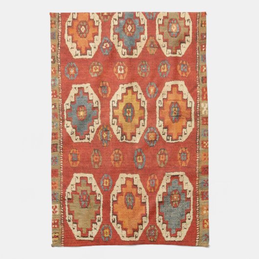 Antiek Turks Perzisch tapijt Theedoek (Verticaal)