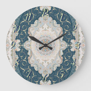 Antiek Turks Perzisch tapijttapijt Grote Klok