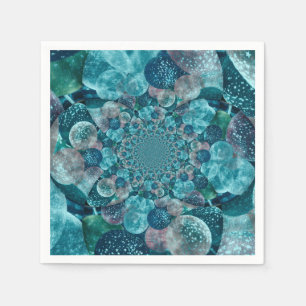   Antiek Turquoise Blauwgroen Retro Art Servet