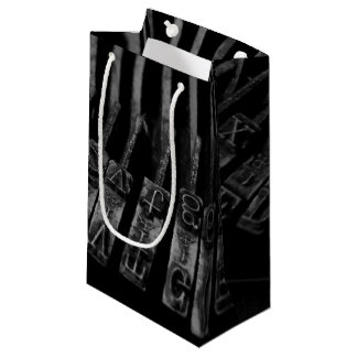 Antiek typemachine geschenktas voor schrijvers klein cadeauzakje