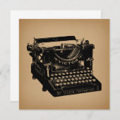 Antiek typemachine - Oude fashioned typemachine Kaart (Voorkant / Achterkant)