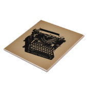 Antiek typemachine - Oude fashioned typemachine Tegeltje (Zijkant)