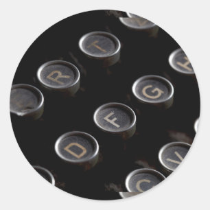 Antiek typemachines ronde sticker