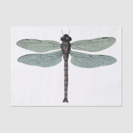 Antiek Typografische  dragonfly-illustratie Tissuepapier
