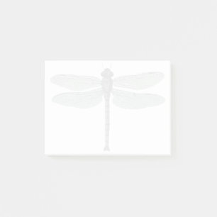 Antiek typografische dragonfly tekening post-it® notes