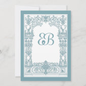 Antiek uitnodiging voor lijst (Achterkant)