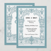 Antiek uitnodiging voor lijst (Voorkant / Achterkant)