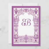 Antiek uitnodiging voor lijst (Achterkant)