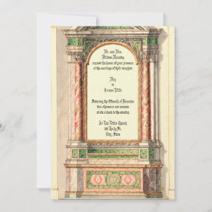 Antiek uitnodiging voor marmer Altar