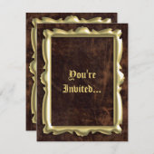 Antiek Uitnodigingen van de Stijl van het Lijst v (Voorkant / Achterkant)