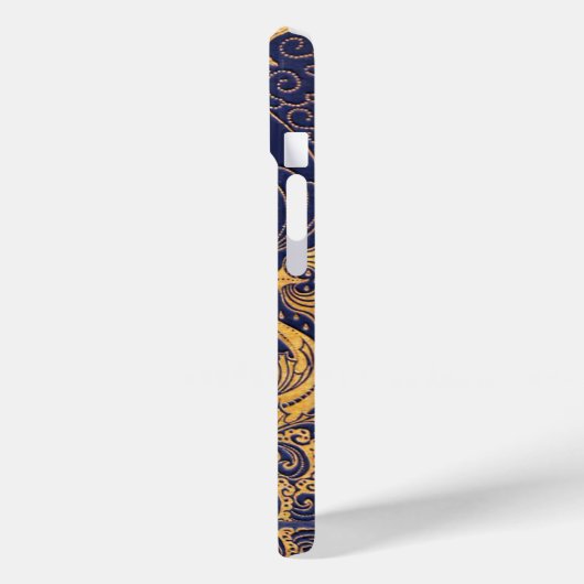 Antiek vaartuig, dolfijnen, goud, nicht, marinebla Case-Mate iPhone case (Achterkant / Links)