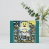Antiek vaartuig Freemasonry Masonic Hazen Briefkaart (Staand voorkant)