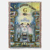 Antiek vaartuig Freemasonry Masonic Hazen Deken (Voorkant Verticaal)