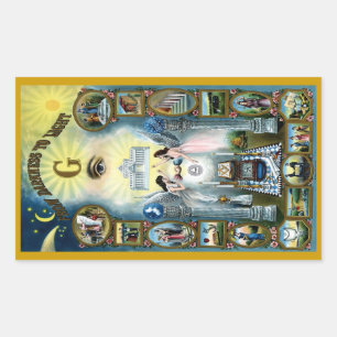Antiek vaartuig Freemasonry Masonic Hazen Rechthoekige Sticker