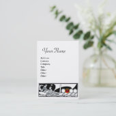 ANTIEK VAARTUIG Zee Reizen, rood ruby zwart wit Visitekaartje (Staand voorkant)