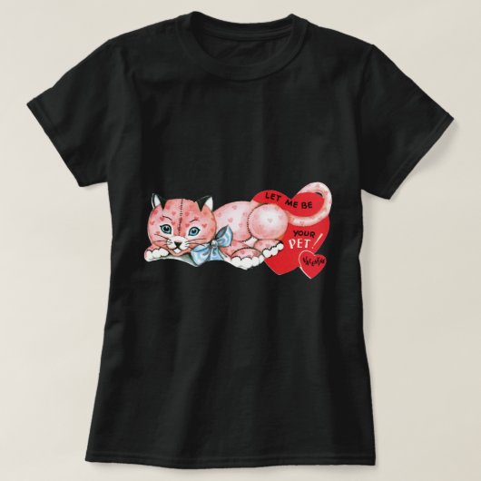 Antiek Valentijn Cat T-shirt (Design voorkant)