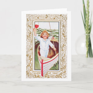 Antiek Valentijn Feestdagen Kaart