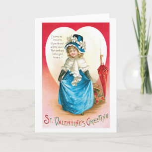 Antiek Valentijn Feestdagen Kaart