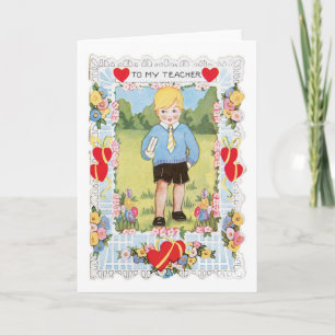Antiek Valentijn Feestdagen Kaart