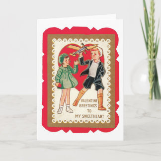 Antiek Valentijn Feestdagen Kaart