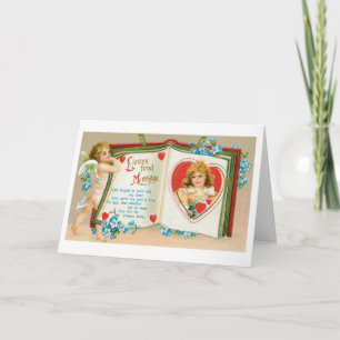 Antiek Valentijn Feestdagen Kaart