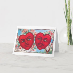 Antiek Valentijn Feestdagen Kaart