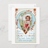 Antiek Valentijn Feestdagenkaart (Voorkant / Achterkant)