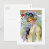 Antiek Valentijn Feestdagenkaart (Voorkant / Achterkant)