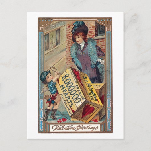 Antiek Valentijn Feestdagenkaart (Voorkant)