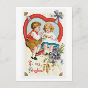 Antiek Valentijn Feestdagenkaart