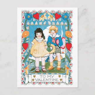 Antiek Valentijn Feestdagenkaart