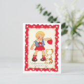 Antiek Valentijn Feestdagenkaart (Staand voorkant)