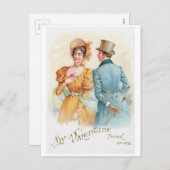 Antiek Valentijn Feestdagenkaart (Voorkant / Achterkant)