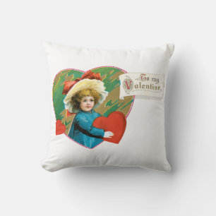 Antiek Valentijn Girl Heart Kussen