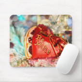 Antiek  Valentijn hart in de rode BE mijn Muismat (Met muis)