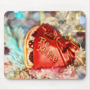Antiek Valentijn hart in de rode BE mijn Muismat
